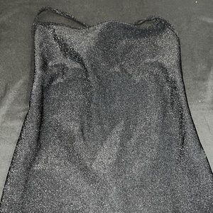 Maxi glitter black dress